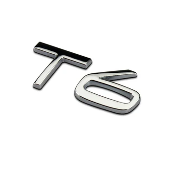 Metalo T5 T6 AWD Raidžių Emblema Automobilių Kamieno Lipdukas 3D Lipdukas, Skirtas Volvo V40 V90 XC60 XC90 XC40 S60 S80 C30 