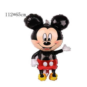 Mickey Minnie Mouse Folija Balionai 112cm Animacinių filmų Vaikams Gimtadienio Apdailos Kūdikio dušas Šalis balons Žaislai Globos