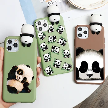 Mielas 3D Animaciją Lėlės Panda Vienaragis Atveju iPhone 12 12 12mini Pro Max XR X 7 8 6 6S Plus XS Max SE 2020 M. 5 S Silicon Cover Katės