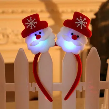 Mielas Kalėdų Senio Elnių, Sniego Lokys 1PC LED Šviesos Kalėdų Suaugusių Vaikų Papuošalų, Dekoro Lankelis Reikmenys #20