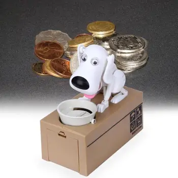 Mielas Piggy Bank Alkanas Valgyti Šuo Monetos, Pinigų saugojimo Saugaus Taupymo Dėžutė Choken Robotų Mechaninė Pinigų dėžė Moneybox
