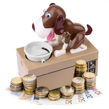 Mielas Piggy Bank Alkanas Valgyti Šuo Monetos, Pinigų saugojimo Saugaus Taupymo Dėžutė Choken Robotų Mechaninė Pinigų dėžė Moneybox