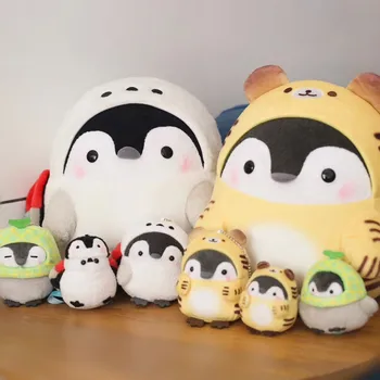 Mielas Teigiamas Pingvinas Peluche Žaislai Juguetes Brinquedos Iškamšos Panda Pliušinis Pelucia SoftBag Pakabukas Lėlės Vaikams Mergaitėms