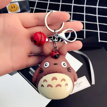 Mielas Totoro Gyvūnų paketų prižiūrėtojų raktinę Kailio Vyrai ar Moterys Keychain Moterų Pakabukas Metalo, Raktų pakabukai Automobilių Maišelį Nepriklausomo Žavesio