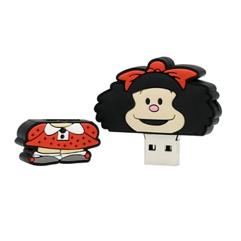 Mielas USB Flash Drive, Mafalda Pen Drive 4GB 8GB 16GB 32GB 64GB 128GB 256 GB Usb atmintinė Pendrive USB 2.0 Flash Memory Stick Disko