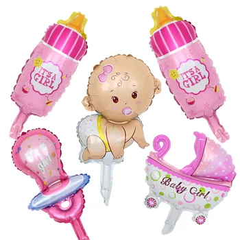 Mini Angel Baby Merginos Balionas Baby Shower Kūdikio Vežimėlis Folija Ballon Žaislai Balao Naujai Šaliai Dekoro