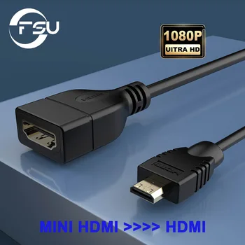 Mini HDMI 1080P 3D Efektas Mini HDMI į HDMI Kabelis, Vyrų ir Moterų Tablet HDTV Projektorius Mini HDMI Išplėtimo Konverteris Adapteris