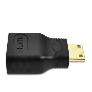 Mini HDMI į HDMI Adapteris Auksu Vyrų ir Moterų HDMI 1.4 3D Extension Adapter 1080P Konverteris HDTV Planšetinio kompiuterio Kamerą