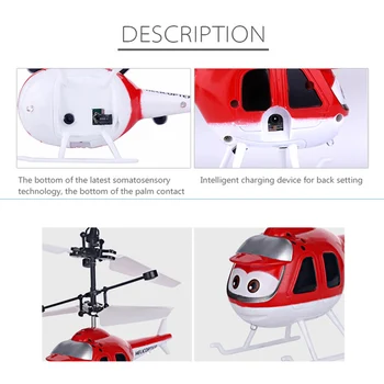 Mini Indukcijos Žaislas Lėktuvų skrydžius Žaislai, RC Plokštumos Sraigtasparnis Animacinių filmų Nuotolinio Valdymo Drone Infraraudonųjų spindulių Jutiklį, Nepilotuojamų Orlaivių Vaikams