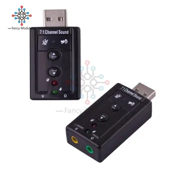 Mini Išorinį USB 2.0 Garso plokštė 7.1 Kanalo 3D Virtualus Garso Mic Garsiakalbio Adapteris, Mikrofonas (3,5 mm Stereo Ausinių Lizdas