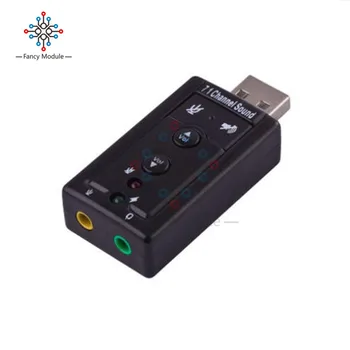 Mini Išorinį USB 2.0 Garso plokštė 7.1 Kanalo 3D Virtualus Garso Mic Garsiakalbio Adapteris, Mikrofonas (3,5 mm Stereo Ausinių Lizdas