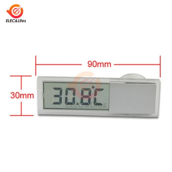 Mini LCD Skaitmeninis Gyvis Termometras Automobilių Automatinis Temperatūros matavimo Lango Patalpų lauko termometras, Smart Temperatūros Testeris