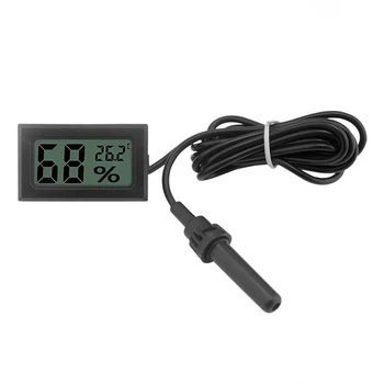 Mini LCD Skaitmeninis Termometras su Drėgmėmačiu Šaldytuvas Šaldiklis Testeris Temperatūros, Drėgmės Matuokliu Detektorius Thermograph Pet Auto Automobilis