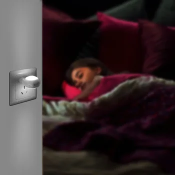 Mini LED Sraigė Naktį šviesos Auto Nakties Žibintas įmontuotas Šviesos Jutiklis Kontroliuoti Šviesos Sienos Lempos Kūdikių Vaikų Miegamasis ES/JAV Plug