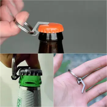 Mini lengvas butelis alaus atidarytuvas paketų prižiūrėtojų raktinę kišenėje įrankis naudingumas įtaisą Lauko stovykla, žygis