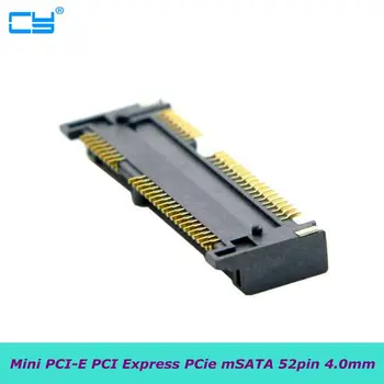Mini PCI-E, PCI Express PCie mSATA 52pin 4.0 mm aukštis lizdas moterų lizdo jungties adapteris borto SMT dėl VSD geriausios kainos