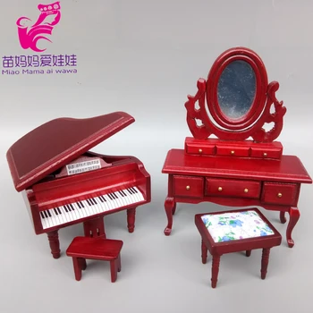 Mini Piano Modelis Lėlės Namas, Pasidaryk pats Apdailos Funiture Barbie san nicolas island Lėlės BJD Ob 11 Lėlės Priedai