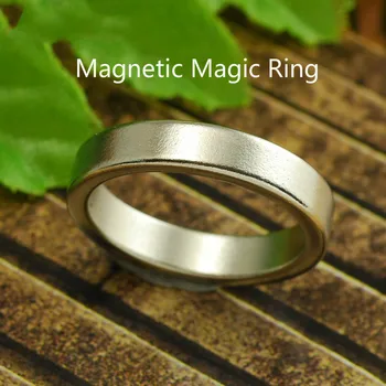 Mini Sidabro Stiprus Magnetinis Magic Žiedas 18/19/20/21mm magnetas monetų magija gudrybės Piršto apdailos magas žiedas
