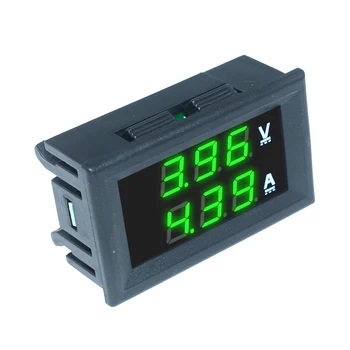Mini Skaitmeninės Automobilių Voltmeter Ammeter DC 100V 10A 50A 100A LED Ekranas Amp Voltų Įtampa Srovės Matuoklis Testeris Detektorius