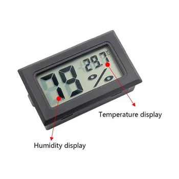 Mini Skaitmeninės Drėgmės Matuoklis Termometras su Drėgmėmačiu Jutiklis, Daviklis, LCD Temperatūra Šaldytuve Stebėsenos Ekranas Patalpų