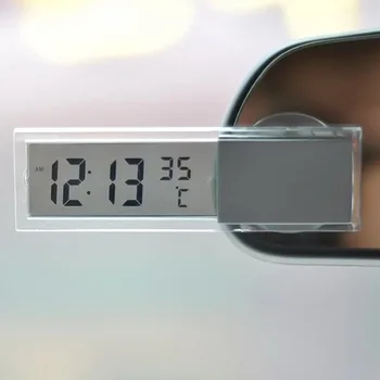 Mini Stotį Automobilių Termometras Skaitmeninis Automobilių Temperatūra Priemones, Sienos Tipo Matuoklis LCD Ekranas