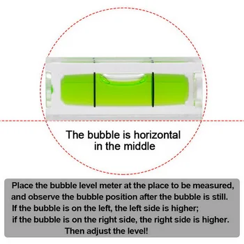 Mini T-Tipo Gulsčiukas, Mini Plastiko Burbulas Lygis Akrilo Leveler Akrilo Matavimo Lygio Reguliavimas Pictu Kabinti Burbulas Lygis