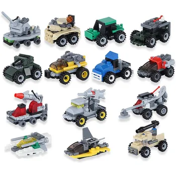 Mini Transporto bakas plokštumos Automobilių Švietimo Surinkti Modeliai Blokai Suderinama mažų Plytų žaislai vaikams