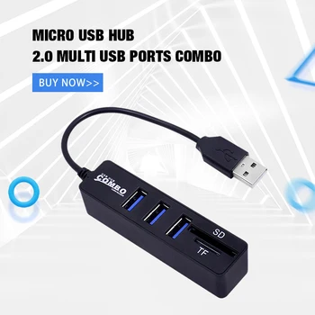 Mini USB Hub 3.0 Multi USB 3.0 Hub USB Skirstytuvo 3 Port Hub Su TF, SD Kortelių Skaitytuvas 6 Uostą 2.0 Gyv Adapteris, Skirtas PC Priedai