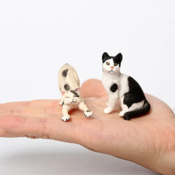 Miniatiūriniai Ūkio Realus Kačių Figūrėlės Žaislai Švietimo Gyvūnų Modelio Katė Duomenys Žaislas scenografija ir Partija Pasisako