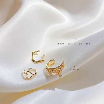Minimalistinio Aukso Multi-stilių Lapų Drugelis Ausies Auskarai, Apyrankės Moterims 2020 Naujas Mados Klipą Auskarai Nėra Auskarų vėrimo Papuošalai