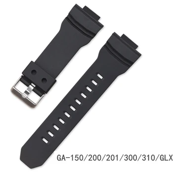 Minkštos tpu dirželis watchband Apyrankė Casio g-shock GA-150/200/201/300/310/ST serijos dirželiai žiūrėti accessorise apyrankė Diržas