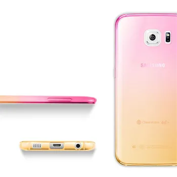 Minkštos TPU Gradiento Spalvos Galinį Dangtelį Atveju, Samsung Galaxy A3 A5 Pastaba 2 j3 skyrius J5 S3 S4 S5 S6 S7 Krašto iPhone 4, 4S, 5 5S 6 6s 7 8 Plius