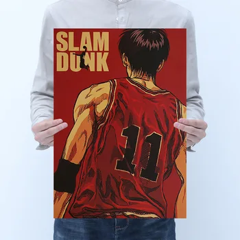 Mling 1PC Slam Dunk Meistras Retro Popieriaus Plakatas Sienų Tapybos Namų Bendrabutyje Interneto Kavinė Dekoratyvinės Sienų Lipduko