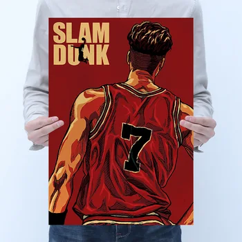 Mling 1PC Slam Dunk Meistras Retro Popieriaus Plakatas Sienų Tapybos Namų Bendrabutyje Interneto Kavinė Dekoratyvinės Sienų Lipduko