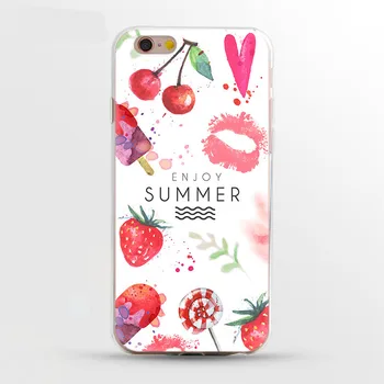 Mobiliojo Telefono dėklas Skirtas Apple iPhone 6 6S Atvejais Gėlių Rose vasaros vaisių iphone6 7 8 Plus X XS 10 5 5 s SE Ląstelių Padengti Coque