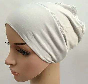 Modalinio ir medvilnės paprasto vientisos spalvos vidinis dangtelis tvarstis musulmonų underscarfs hijab
