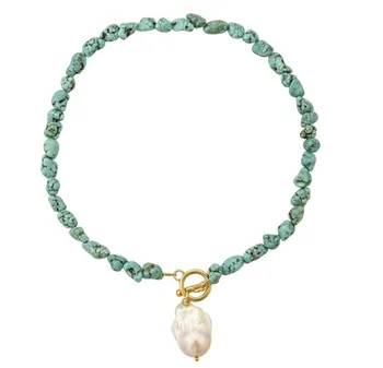 Modeliavimo Baroko perlas pakabučiai, karoliai paprastos konstrukcijos žalia akmuo laukinių elegantiškas žavesio perlų vėrinį moterų papuošalai