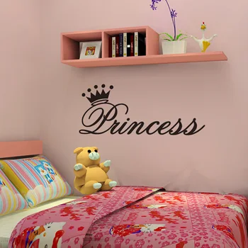 Modernaus stiliaus Princess crown Siena Lipdukas Girl vaiko kambarys miegamasis Namų Puošybai meno Lipdukai naktiniai Lipdukai, tapetai