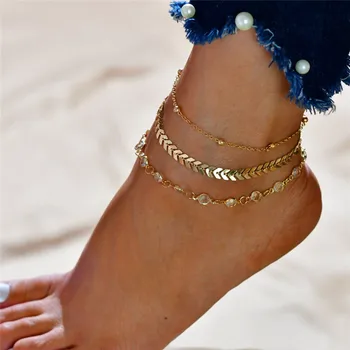 Modyle Bohemijos Karoliukai Kulkšnies Apyrankę Moterų Kojų Grandinės Turas Kutas Anklet Derliaus Kojos Papuošalai, Aksesuarai