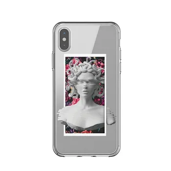 Mona Lisa juokinga Klaidingą Meno Tapybos Gimimo Venera Minkštas Viršelis Telefono dėklas skirtas iPhone 11 Pro Max 12 minX SE 7 8 Plius XR XS Max