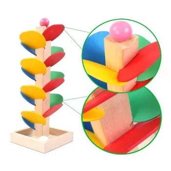 Montessori Švietimo žaislas Blokų, Mediniai, Medžio, Marmuro Kamuolys Paleisti Kelio Žaidimas Kūdikių Vaikai Vaikai Žvalgybos Anksti Švietimo Žaislas