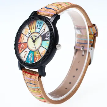 Moterims Moteriški, vyriški Žiūrėti Grafiti Ratuką Multi-color Dial Unisex Retro Atsitiktinis Kvarcinis Laikrodis siųsti relojes de mujer reloj dama