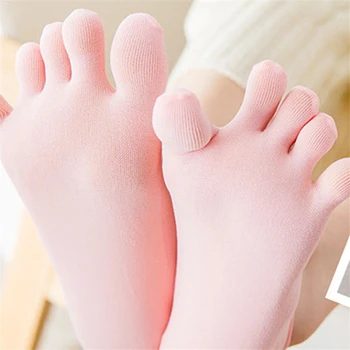 Moterys Vasarą Penkių pirštų Kojinės Moterų plono kojinių Juokinga Kojų nematomas sokken su silikono priešslydžio sistema kvėpuojantis antifrikciniai