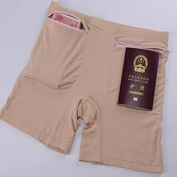 Moterų apatinius, bambuko pluošto saugos kelnes, anti-praslydimo šortai, užtrauktukas kišenėje kelnes, anti-glare apatinis trikotažas moterims Saugos kelnės