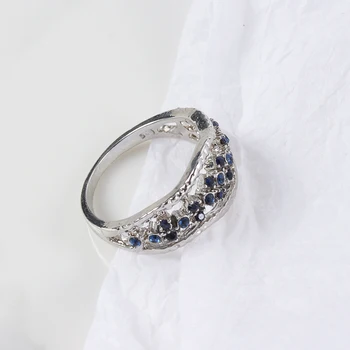 Moterų Blue Mini Cirkonis Tuščiaviduris Žiedas Daugiasluoksnės Mados Vestuvių Žiedas Priedai Dalyvavimas Draugei Širdies Pasitenkinimą Dovana