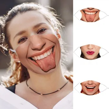 Moterų juokingi burną Stabdžių Dulkių, Smėlio Išmetamųjų Saulės Poket Kvėpuojantis Dviračių Mados Dizaineris Veido Maksas Daugkartinio naudojimo Veidą Skara