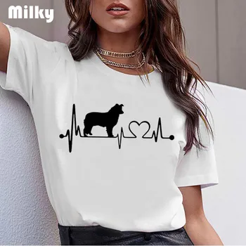 Moterų Mielas šuo Marškinėliai Bull Terjeras Kawaii marškinėliai moterims pankų drabužių Juokinga grunge T-shirt plius dydis viršūnes Marškinėlius Moteris