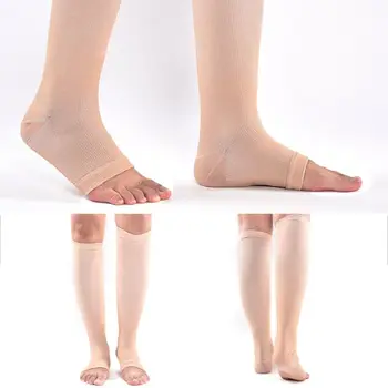Moterų, Vyrų Unisex Atidaryti Tne Kelio Aukštos Kojinės Kojų Atramą Šilčiau Paramos Skausmo Terapijoje Anti-Nuovargio Sporto Glaudinimo Kojinės