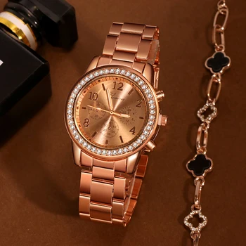 Moterų Ženevos Klasikinis Apyrankės, Laikrodžiai Prabangos Žiūrėti Moterų Laikrodžiai Rose Gold moteriški Laikrodžiai Laikrodis Reloj Mujer Relogio Feminino