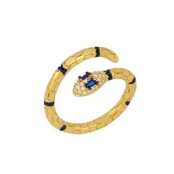 Moterų Žiedą Ant Kitos Gyvatės Formos Atidaryti Žiedais, Pirštu, Madinga, Multicolor Reguliuojama Gyvūnų Masto Žiedas Ponios Vestuves Papuošalai